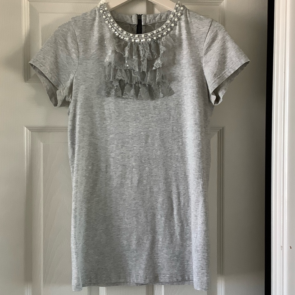 Gray 🩶Ruffled Women's Top